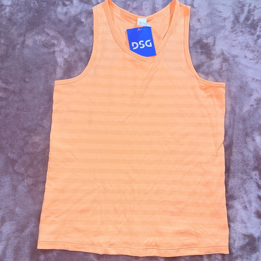 DSG Movement Seamless Mesh Tank Girls L‎ 14 Peach NWOT Moisture Wicking